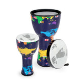 Percussion Plus 8″, 10″ and 12″ nesting djembes set of 3 with bags – With Slap graphics