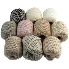 Yarn Natural Assorted 50G Pk10