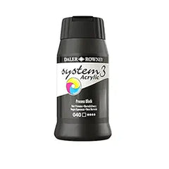 DAL SYSTEM3 ACRYLIC 500ML PROCESS BLACK -Min Qty 1