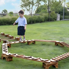 32-Piece Carbonized Balancing River- Crossing Stones