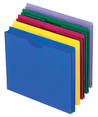FILE JACKET POLY LETTER 1 IN EXP ASST COLOR PK OF 10