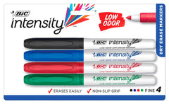 MARKER DRY ERASE LOW ODOR FINE ASST SET OF 4