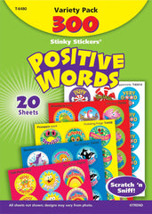 STICKERS STINKY 1 POSITIVE WORDS VALUE PACK OF 300