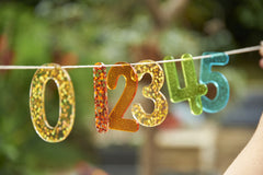 RAINBOW GLITTER NUMBERS