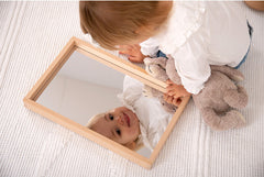 SMALL WOODEN MIRROR TRAY
