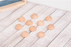 NATURAL WOODEN SEMISPHERES