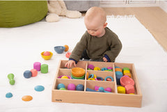WOODEN SORTING TRAY - 7 WAY