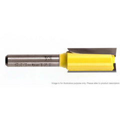 Viper Straight Double Flute Router Cutter, 3/8in D x 1in L x 1/2in Shank - No.77