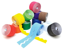 SCO CORRUGATED DECORATIVE BORDER ROLL 57MMX15M WAVY ASSORTED 6PCS -Min Qty 1