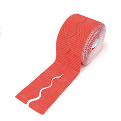 PAC BORDETTE CORRUGATED DECORATIVE BORDER ROLL 57MMX15M FLAME 6PCS -Min Qty 6