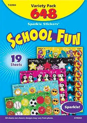 STICKERS SCHOOL FUN SPARKLE STICKERS VARIETY PACK OF 648