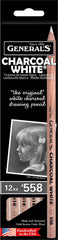 PENCILS CHARCOAL GENERALS WHITE SOFT PACK OF 12