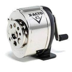 SHARPENER PENCIL MANUAL MULTI-HOLE X-ACTO KS 8SZS CHROME/BLACK EPI1031
