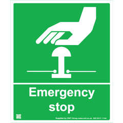 Sign Emergency Stop S/A 250 X 330Mm