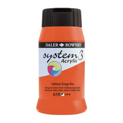 DAL SYSTEM3 ACRYLIC 500ML CADMIUM ORANGE HUE -Min Qty 1