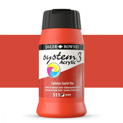 DAL SYSTEM3 ACRYLIC 500ML CADMIUM SCARLET HUE -Min Qty 1