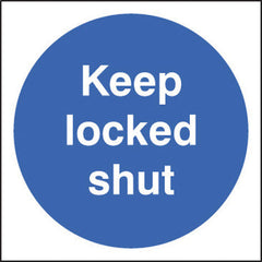 Sign Keep Locked Shut S/A 80 X 80Mm