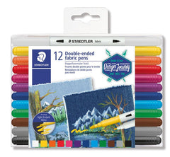 Staedtler, Double-end Fibre Tip Textile Set 12col
