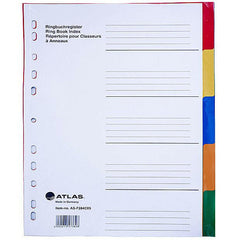 Atlas, PP Col Divder A4 5part Bx=50st