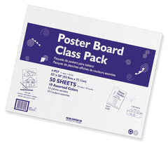 POSTER BOARD CLASS PACK ASSORTED COLORS 22X28 PACK OF 50