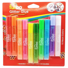 Funbo glitter glue Neon Colors Bls 12.5g x 10Colors FO-GG-10126