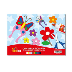 Funbo Construction Pad 220g, A3,20 Sheet,10 Assorted Colors FO-CNP-220A320
