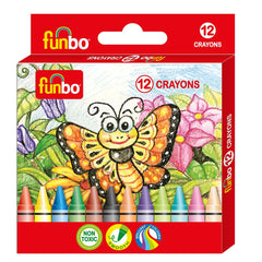Funbo Crayons Pack of 12 Colors FO-CR-12