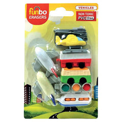 Funbo 3D Eraser in Blister Pack-Vehicle FO-ER-VEHICLE