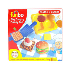 Funbo Activity Set Play Dough Burger & Wafle 200g and molds FO-PD-200-BW
