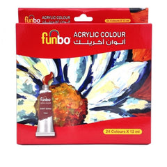 Funbo Water Color Paint Set 24 Color X 12ml tubes FO-WATERCOL-2412