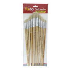 Funbo Brush Oil Color Round Bristles 1-12