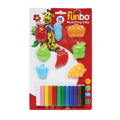 Funbo M.Clay 150g 12 Clrs +8 Fruit 3D Mlds
