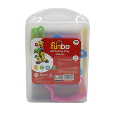 Funbo M.Clay 200g 12Clrs+3 Mlds+1T in PP case