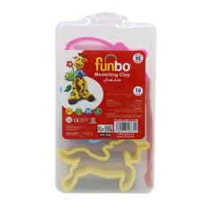 Funbo M.Clay 200g 15 PstlClrs+3Mld+1T in Ppcse