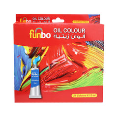 Funbo Oil Paint Set 24 col X 12ml Tubes