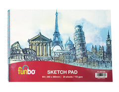 Funbo Sketch Pad B4 110 gsm, 20 shts
