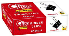 Clipp Binder clips 41mm 1-5/8 inch CP-BC041 pack of 144