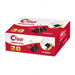 Clipp Binder clips 51mm 2 inch CP-BC051 pack of 144