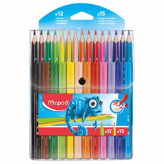 Maped Pulse Combo Packet 15 Colors Pencils And 12 Felttip MD-984701