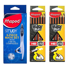 Maped Math Set Md-119459 And Blackpeps 2Dz MDP-VP-089