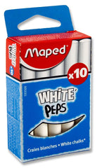 Maped White Chalk Sticks Box 10 MD-593500