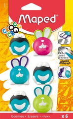 Maped Croc Croc Bunny And Frog Eraser Packet 6 Pcs MD-015879