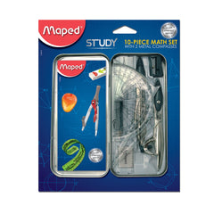 Maped Metal Set Study Geometry 10 Pc Bls Hpg MD-019410