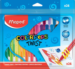 Maped Color Peps Twistable Crayons 24 Colors MD-860624