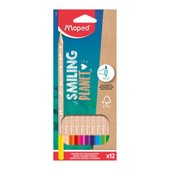 Maped, Color Pencils Smiling Planet 12 colors MD-831800