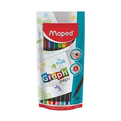 Maped Graph Peps Fineliner Stand Up Bag 12 Colors MD-749158