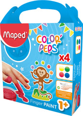 Maped Color Peps Finger Paint Pot 80Gx4 Colors MD-812510
