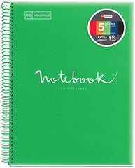 Miquelrius Notebook 1 A4 80 HOR 90G EMOTIONS GREEN ML-45279