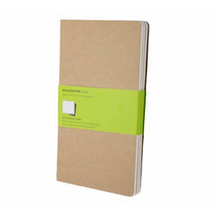 Moleskine Cahier L Plain Set of 3 Kraft 705007