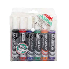 Pentel Maxiflo WB Marker Chisel Value Pack 6 Piece PEP-MWL6-06